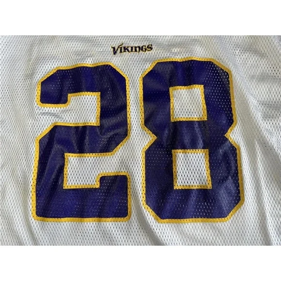 Authentic Reebok Men’s Minnesota Vikings Adrian Peterson #28 jersey white XXL - Picture 3 of 9